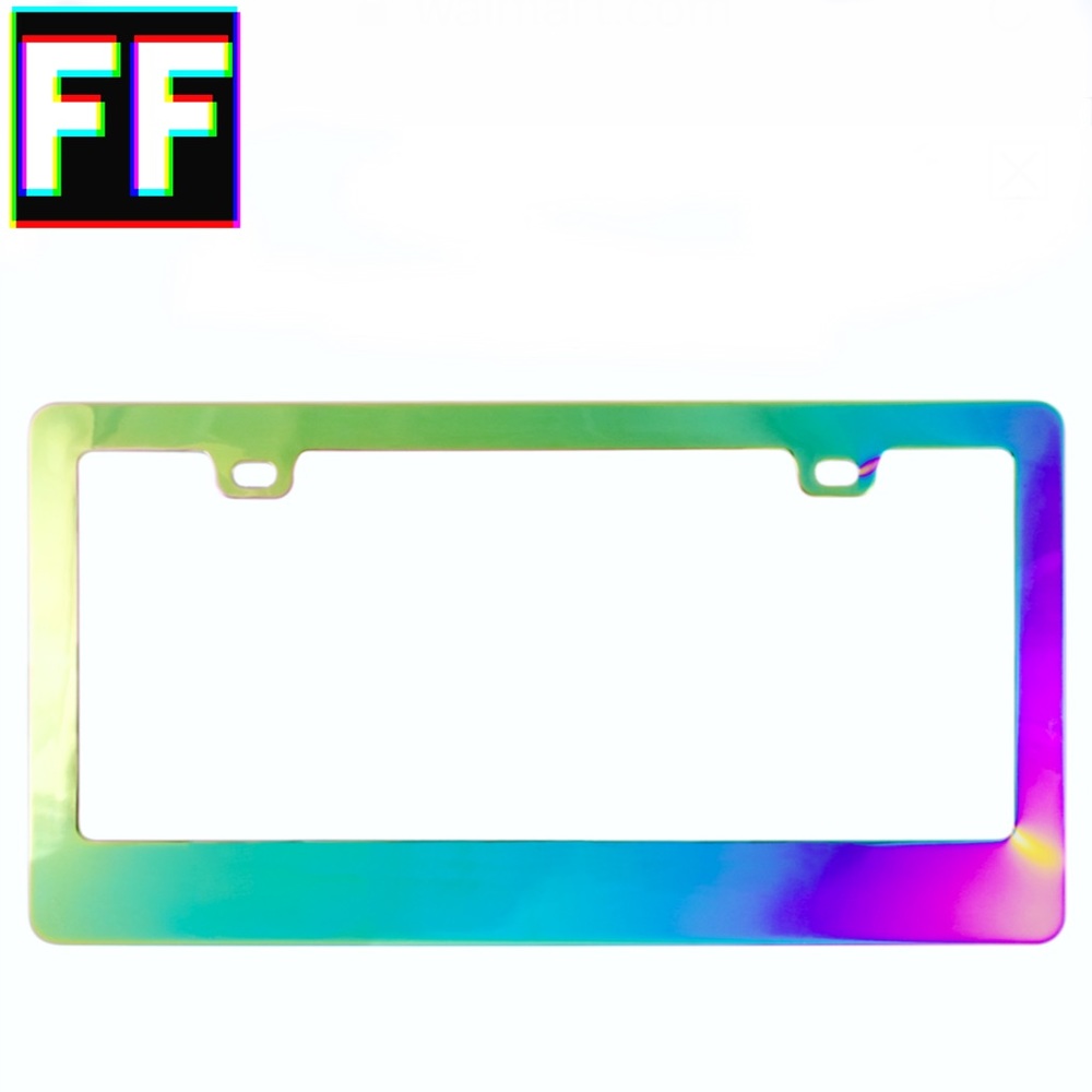 THICK Holographic License Plate Frame 🌈